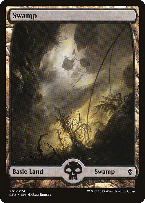Swamp (261) - Full Art (BFZ-261) - Battle for Zendikar Foil