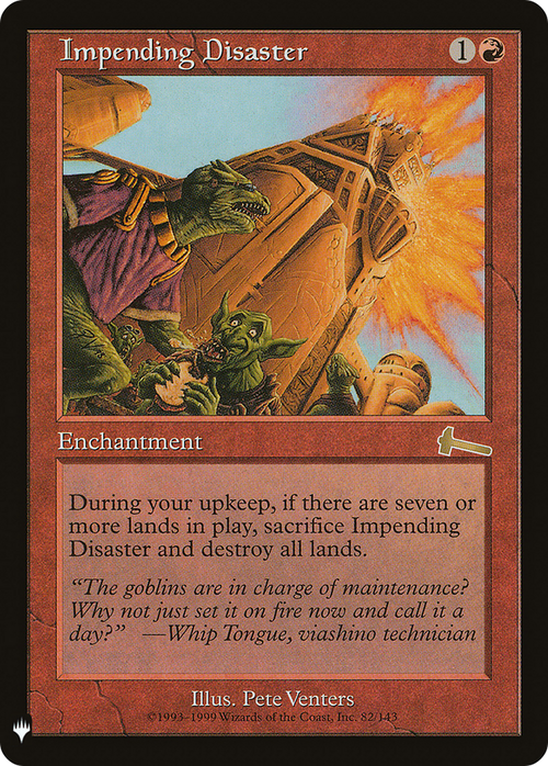 Impending Disaster (LIST-ULG-82) - The List