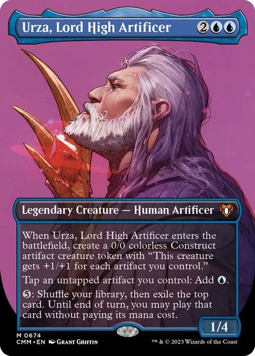 Urza, Lord High Artificer (Borderless) (CMM-674) - Commander Masters
