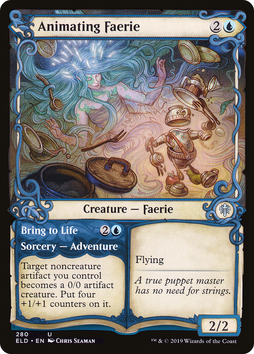 Animating Faerie (Showcase) (ELD-280) - Throne of Eldraine: (Showcase) Foil