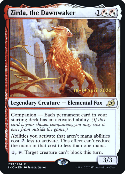 Zirda, the Dawnwaker (PRE-233S) - Ikoria: Lair of Behemoths Promos: (companion) Foil