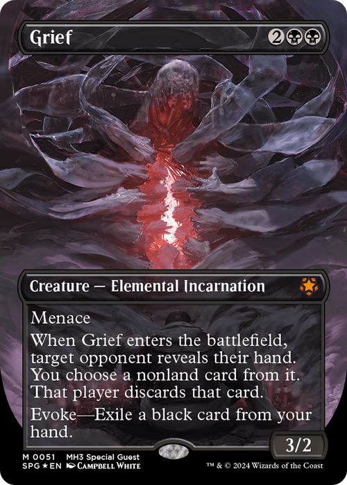 Grief (Borderless) (Textured Foil) (SPG-051) - Special Guests Foil