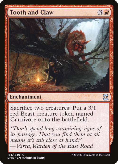 Tooth and Claw (EMA-151) - Eternal Masters Foil