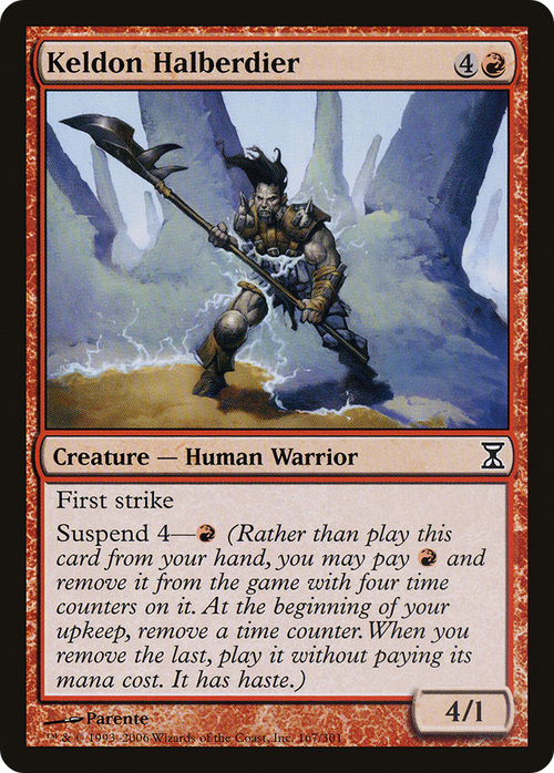 Keldon Halberdier (TSP-167) - Time Spiral Foil