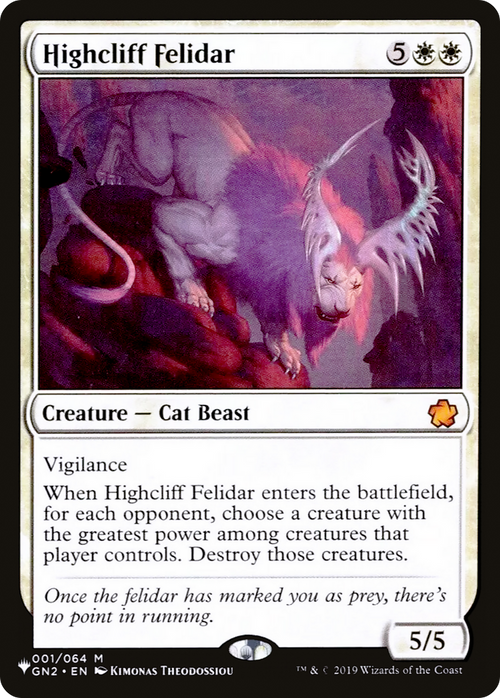 Highcliff Felidar (LIST-GN2-1) - The List