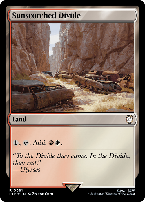 Sunscorched Divide (Surge Foil) (PIP-681) - Fallout Foil