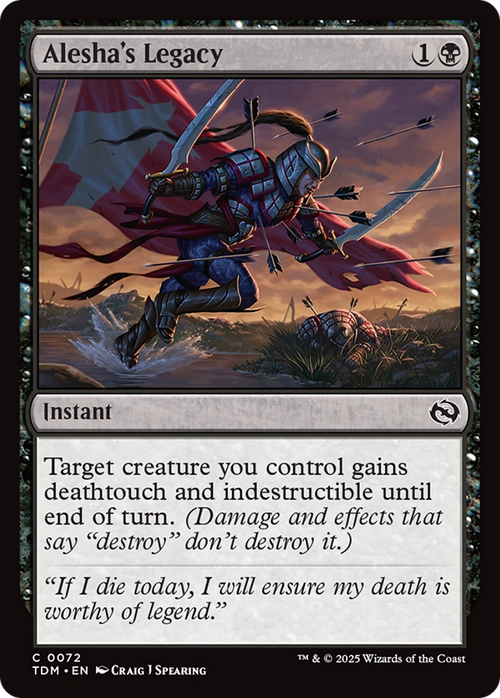 Alesha's Legacy (TDM-072) - Tarkir: Dragonstorm Foil