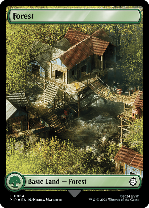 Forest (0854) (Surge Foil) (PIP-854) - Fallout Foil