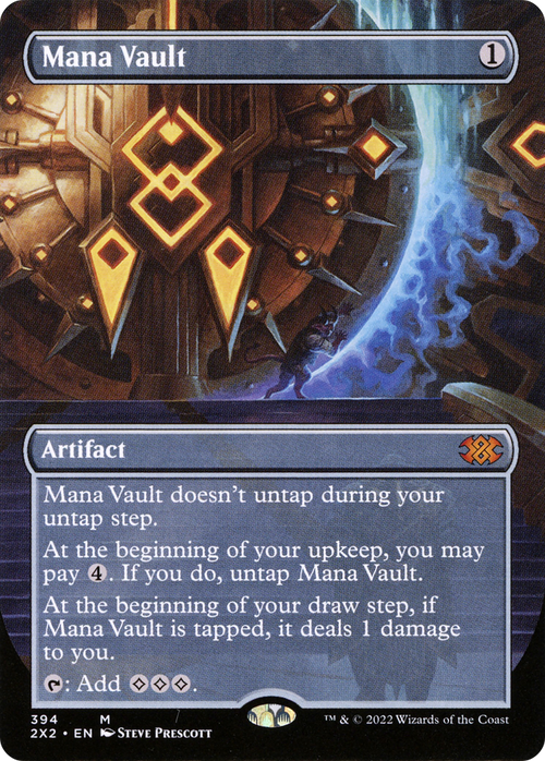 Mana Vault (Borderless) (2X2-394) - Double Masters 2022 Foil