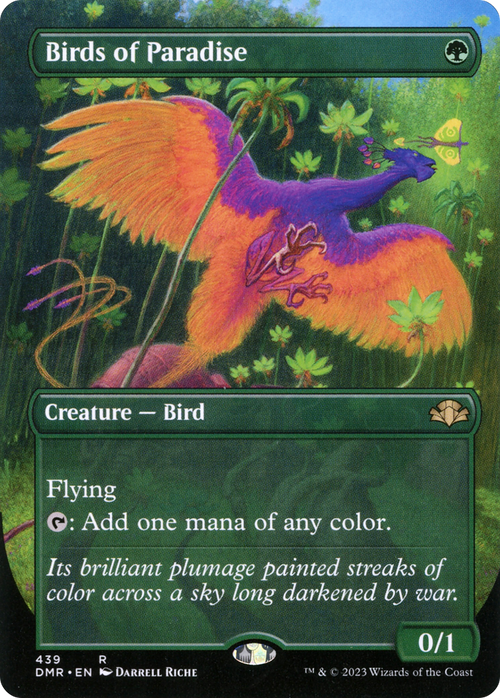 Birds of Paradise (Borderless) (DMR-439) - Dominaria Remastered Foil