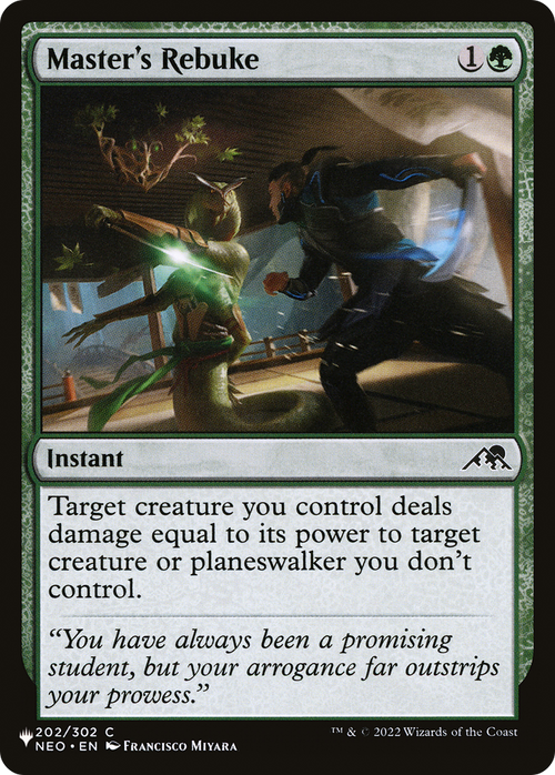 Master's Rebuke (LIST-NEO-202) - The List