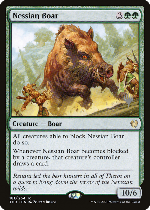 Nessian Boar (PPTHB-181P) - Theros Beyond Death Promos Foil