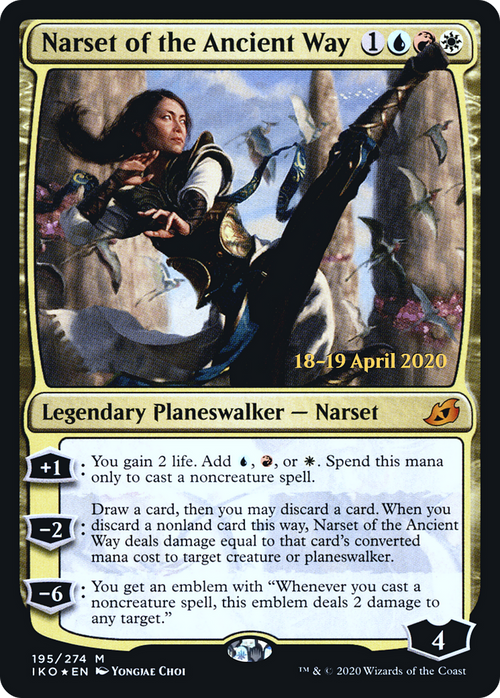 Narset of the Ancient Way (PRE-195S) - Ikoria: Lair of Behemoths Promos Foil