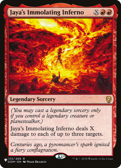 Jaya's Immolating Inferno (LIST-DOM-133) - The List