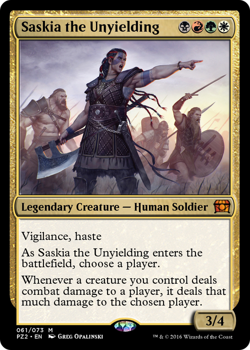 Saskia the Unyielding (PZ2-061) - Treasure Chest Foil