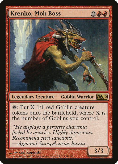 Krenko, Mob Boss (M13-138) - Magic 2013 Foil