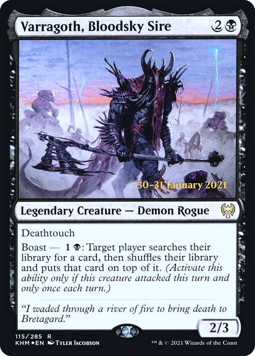 Varragoth, Bloodsky Sire (PRE-115S) - Kaldheim Promos Foil