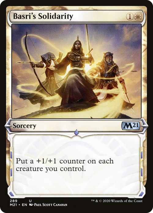 Basri's Solidarity (Showcase) (M21-289) - Core Set 2021: (Showcase) Foil