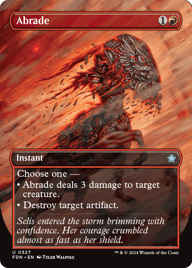 Abrade (Borderless) (FDN-327) - Foundations Foil
