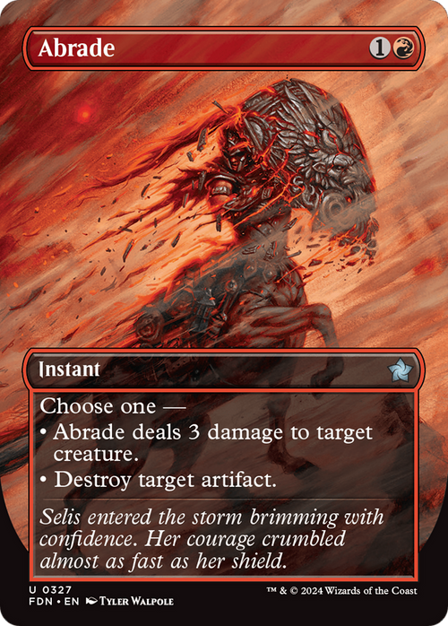 Abrade (Borderless) (FDN-327) - Foundations Foil