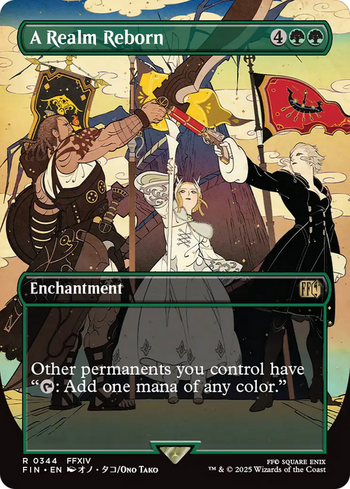 A Realm Reborn (Borderless) (FIN-344) - FINAL FANTASY: (enchantment) Foil