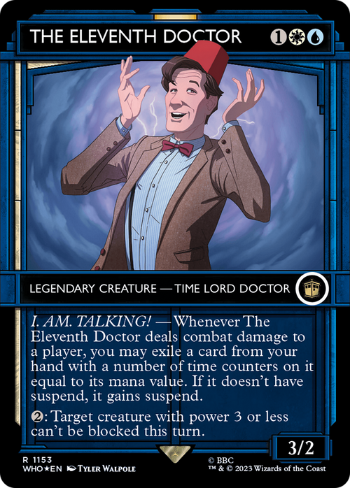 The Eleventh Doctor (Showcase) (Surge Foil) (WHO-1153) - Doctor Who: (Showcase) (Borderless) Foil