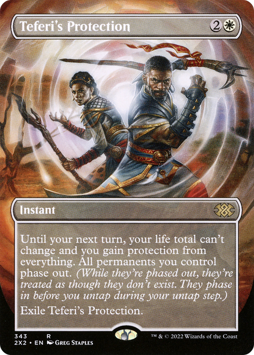 Teferi's Protection (Borderless) (2X2-343) - Double Masters 2022