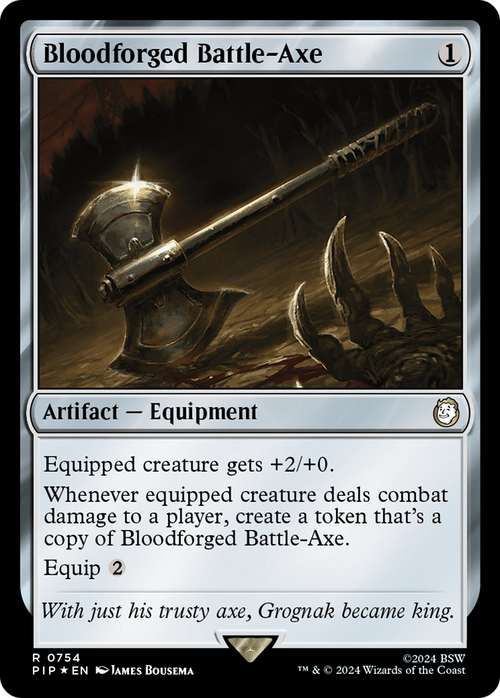 Bloodforged Battle-Axe (Surge Foil) (PIP-754) - Fallout Foil