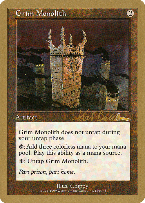 Grim Monolith - 1999 Kai Budde (ULG) (WCD-) - World Championship Decks 1999