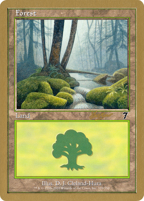 Forest (328) - 2002 Sim Han How (7ED) (WCD-) - World Championship Decks 2002