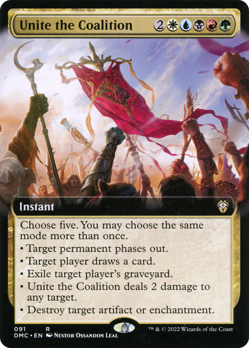 Unite the Coalition (Extended Art) (DMC-091) - Dominaria United Commander: (Extended Art)
