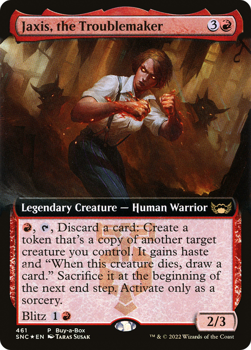 Jaxis, the Troublemaker (BABP-461) - Streets of New Capenna: (Extended Art) Foil