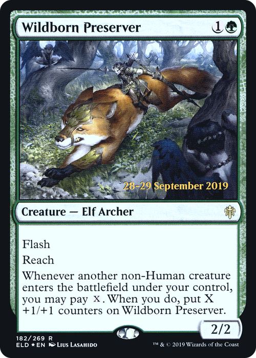 Wildborn Preserver (PRE-182S) - Throne of Eldraine Promos Foil