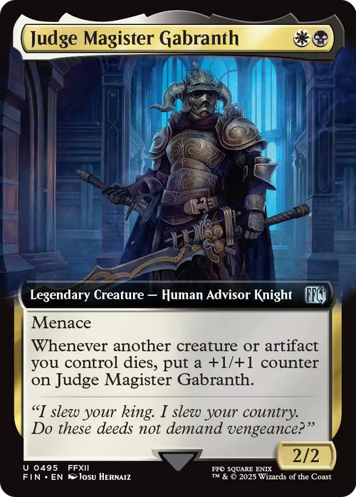 Judge Magister Gabranth (Extended Art) (FIN-495) - FINAL FANTASY: (Extended Art) Foil