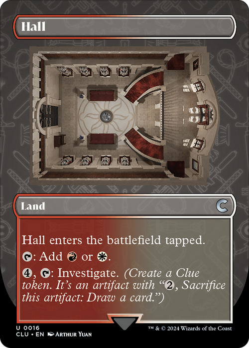 Hall (Borderless) (CLU-016) - Ravnica: Clue Edition