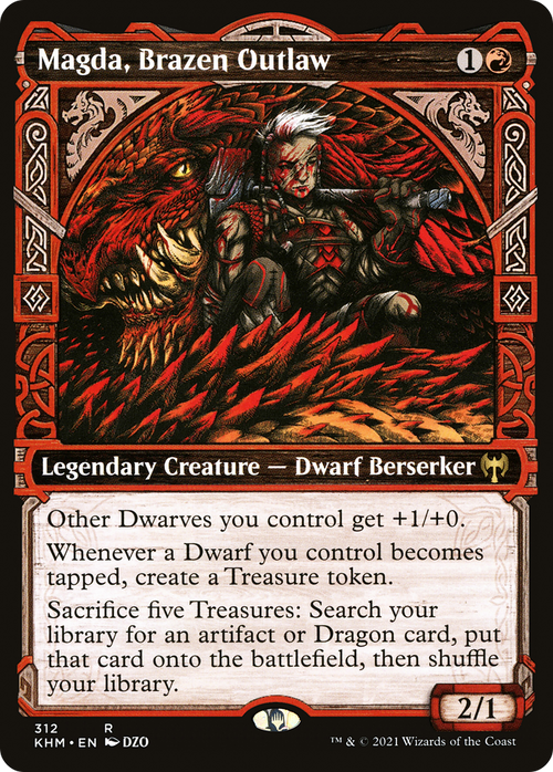 Magda, Brazen Outlaw (Showcase) (KHM-312) - Kaldheim: (Showcase) Foil