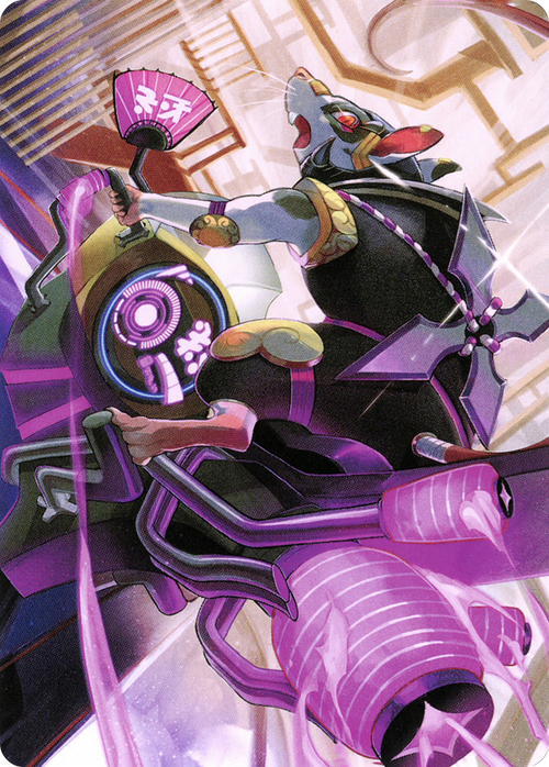 Nashi, Moon Sage's Scion // Nashi, Moon Sage's Scion (ANEO-059) - Neon Dynasty Art Series (Borderless) Foil
