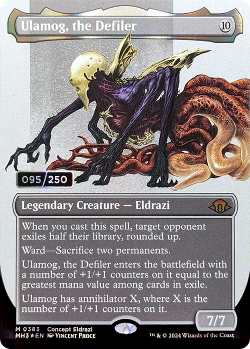 Ulamog, the Defiler (Borderless) (Serial Numbered) (MH3-383) - Modern Horizons 3 Foil