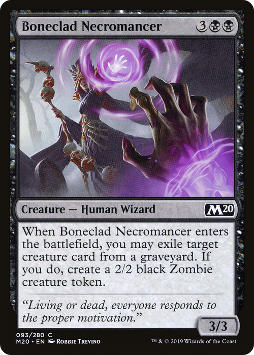 Boneclad Necromancer (M20-093) - Core Set 2020 Foil