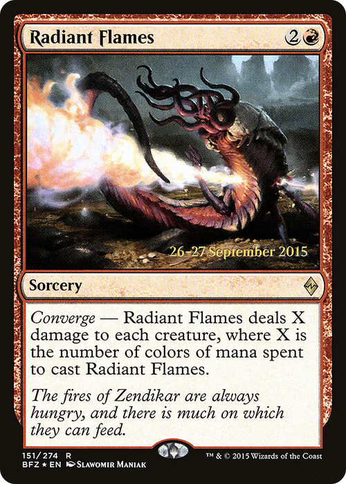 Radiant Flames (PRE-151S) - Battle for Zendikar Promos Foil