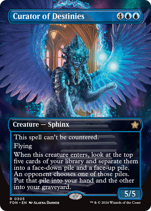 Curator of Destinies (Borderless) (FDN-305) - Foundations Foil