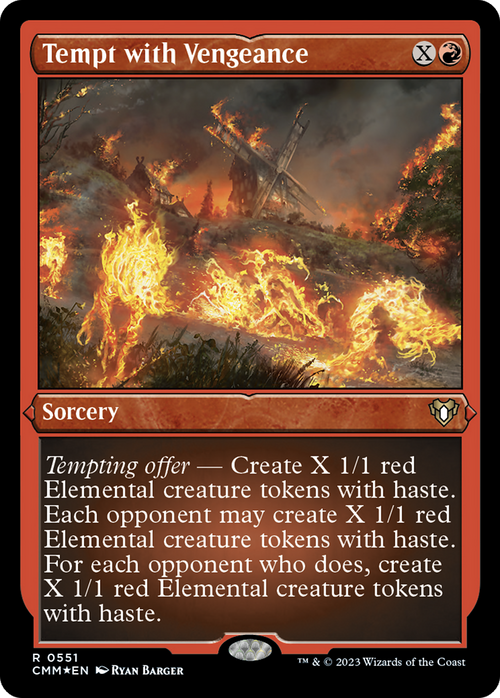 Tempt with Vengeance (Foil Etched) (CMM-551) - Commander Masters Foil
