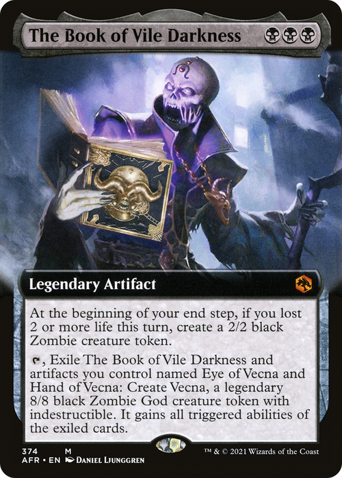 The Book of Vile Darkness (Extended Art) (AFR-374) - Adventures in the Forgotten Realms: (Extended Art) Foil