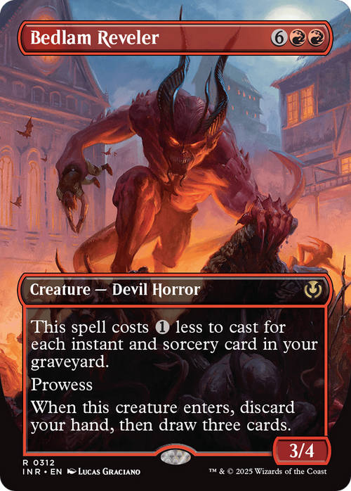 Bedlam Reveler (Borderless) (INR-312) - Innistrad Remastered Foil