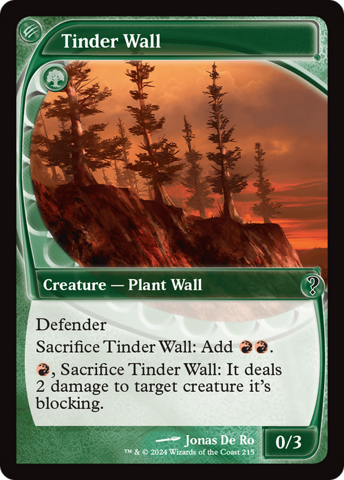 Tinder Wall (Future Sight) (MB2-215) - Mystery Booster 2 Foil