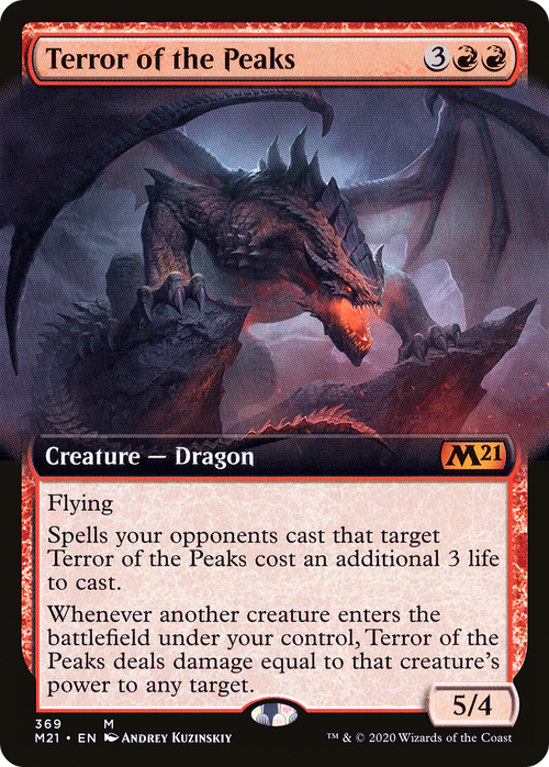 Terror of the Peaks (Extended Art) (M21-369) - Core Set 2021: (Extended Art) Foil