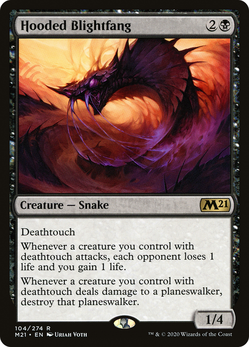 Hooded Blightfang (M21-104) - Core Set 2021