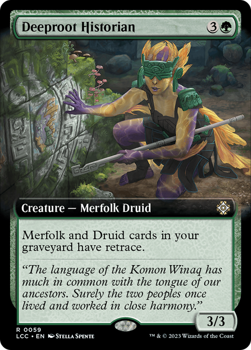Deeproot Historian (Extended Art) (LCC-059) - The Lost Caverns of Ixalan Commander: (Extended Art)