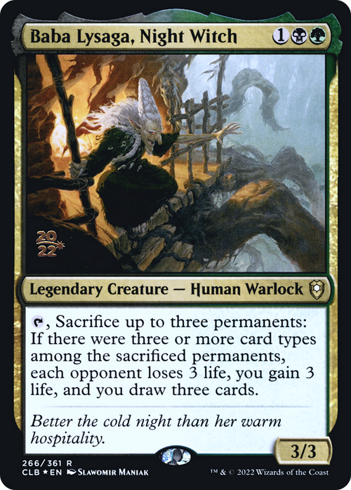 Baba Lysaga, Night Witch (PRE-266) - Battle for Baldur's Gate Promos Foil