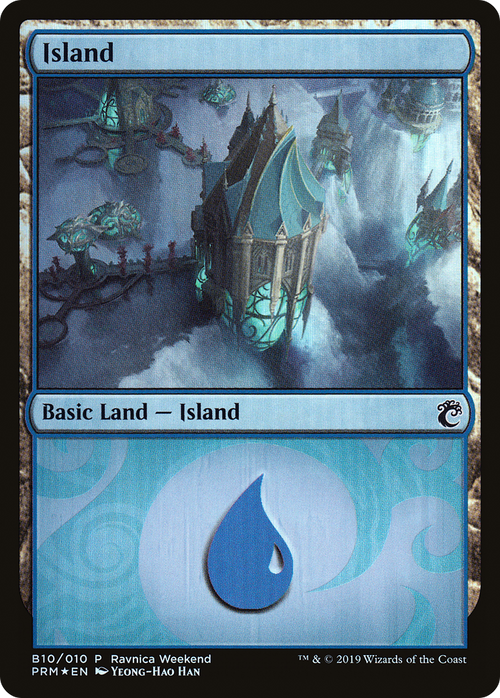 Island - Simic (B10) (LARP-B10) - RNA Ravnica Weekend Foil